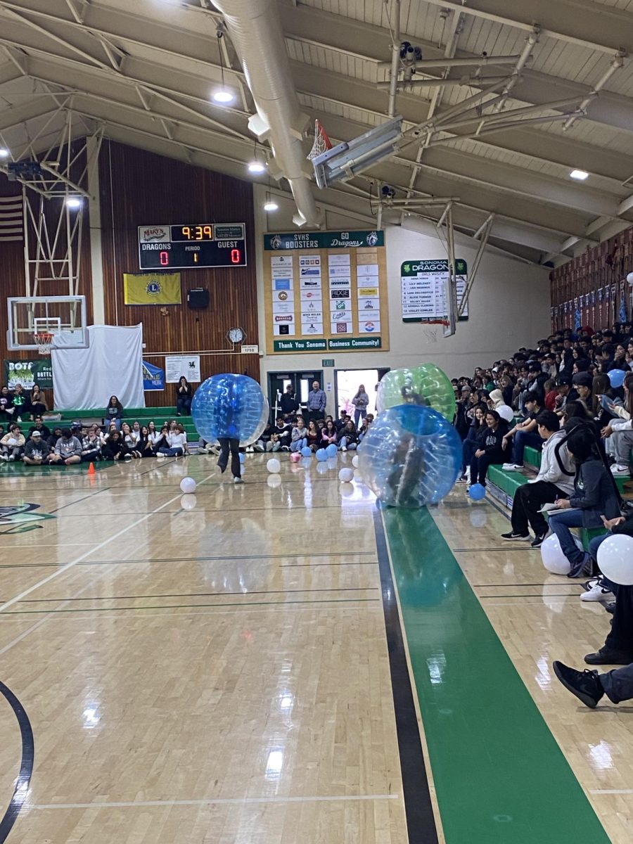 Bubble Soccer moves to the bleachers