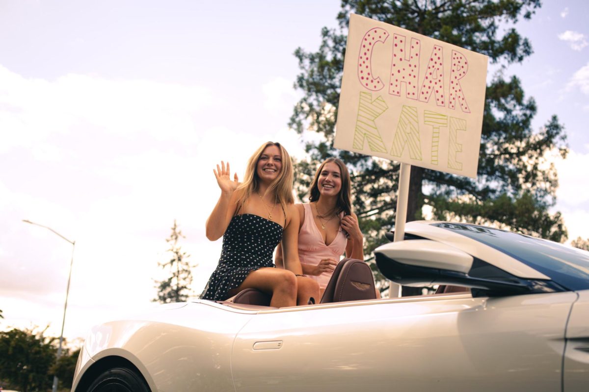 Homecoming candidates Charolette King and Kate Sutter