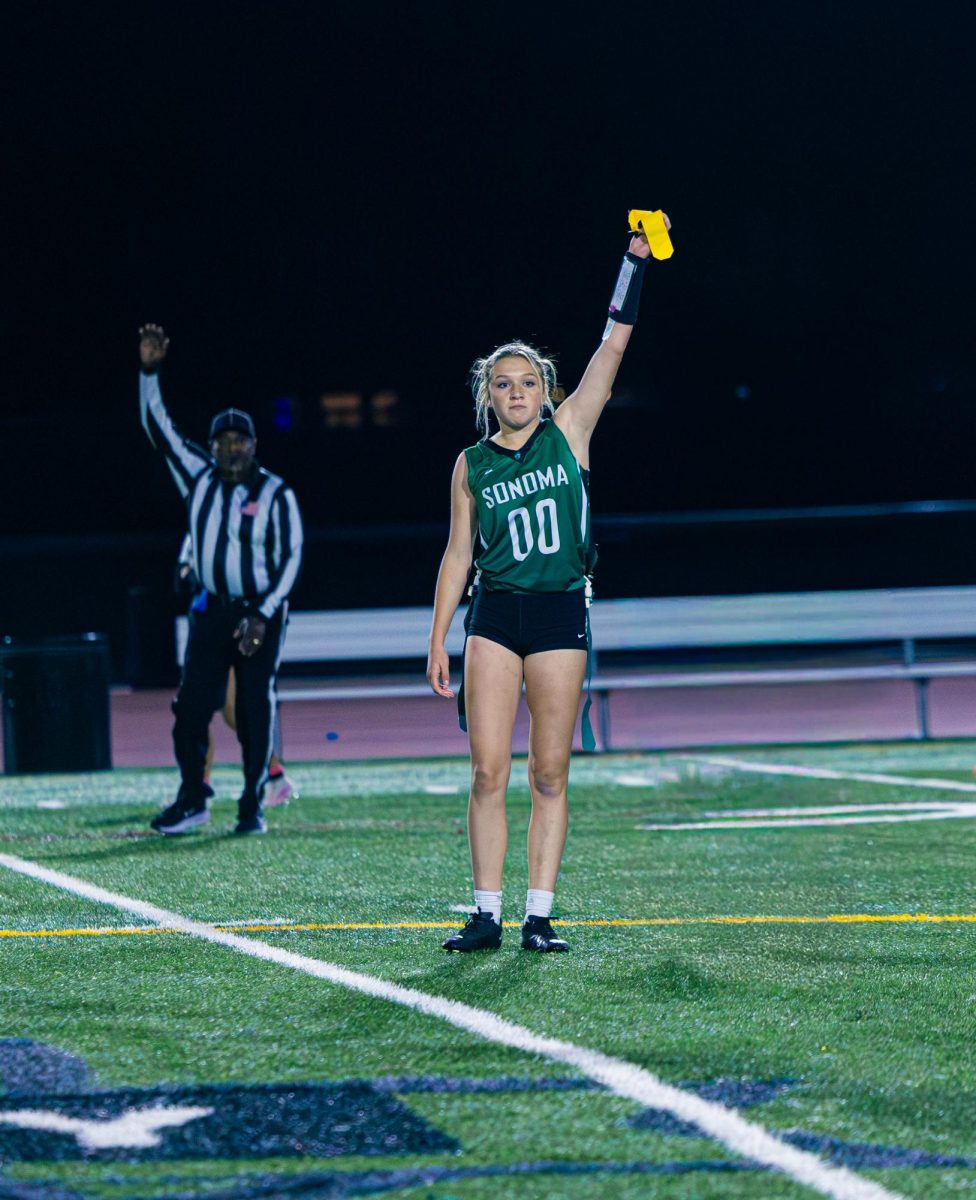 Freshman Capri Delorefice during a game.