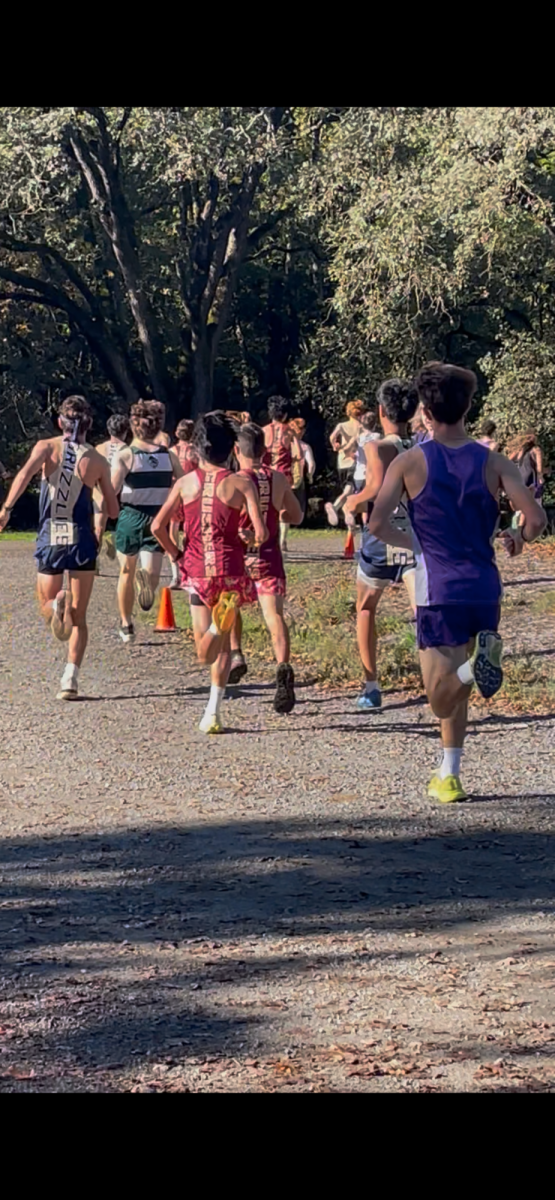 A boys' varsity cross country meet